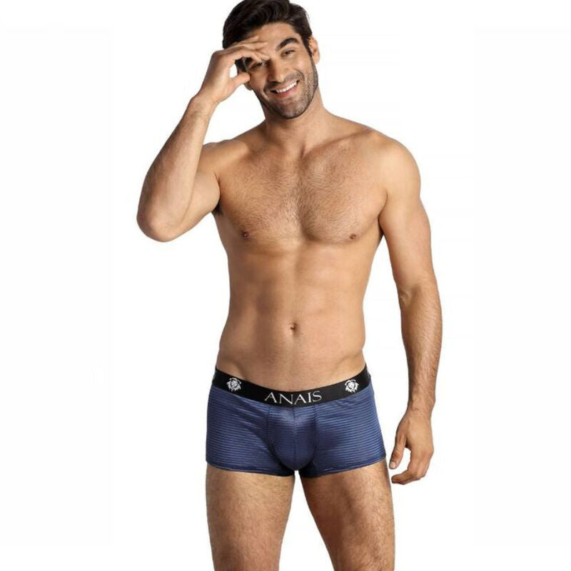 ANAIS MEN - NAVAL BOXER S - Černé tanga s proužky