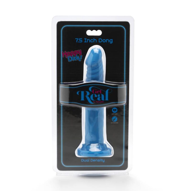 Realistický dong Get Real Happy Dicks 19 cm modrý