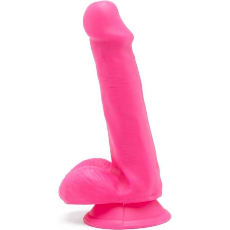 Realistický dildo Happy Dicks 12 cm s varlaty růžový