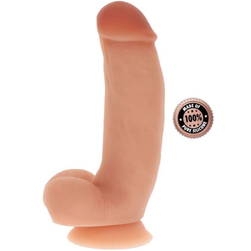 Realistický silikonový dildo Get Real 18 cm s varlaty