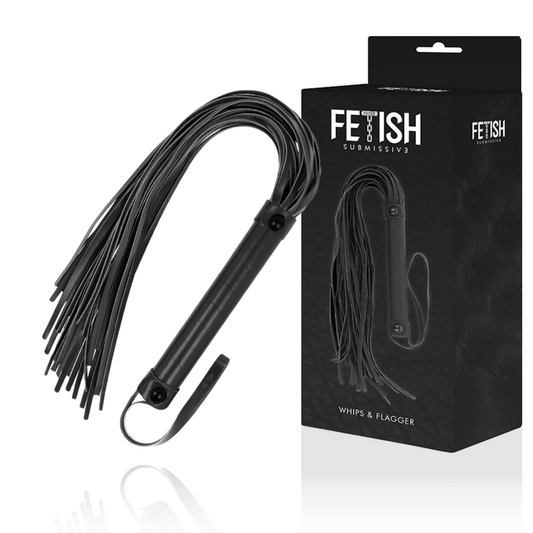 Bičík z veganské kůže FETISH SUBMISSIVE 28 cm