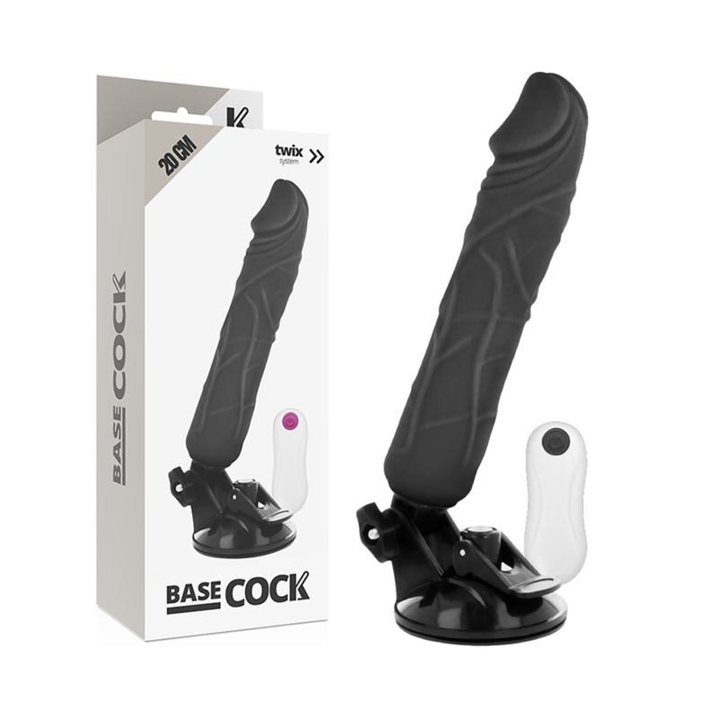 Realistický vibrátor BASECOCK s ovladačem (20 cm)