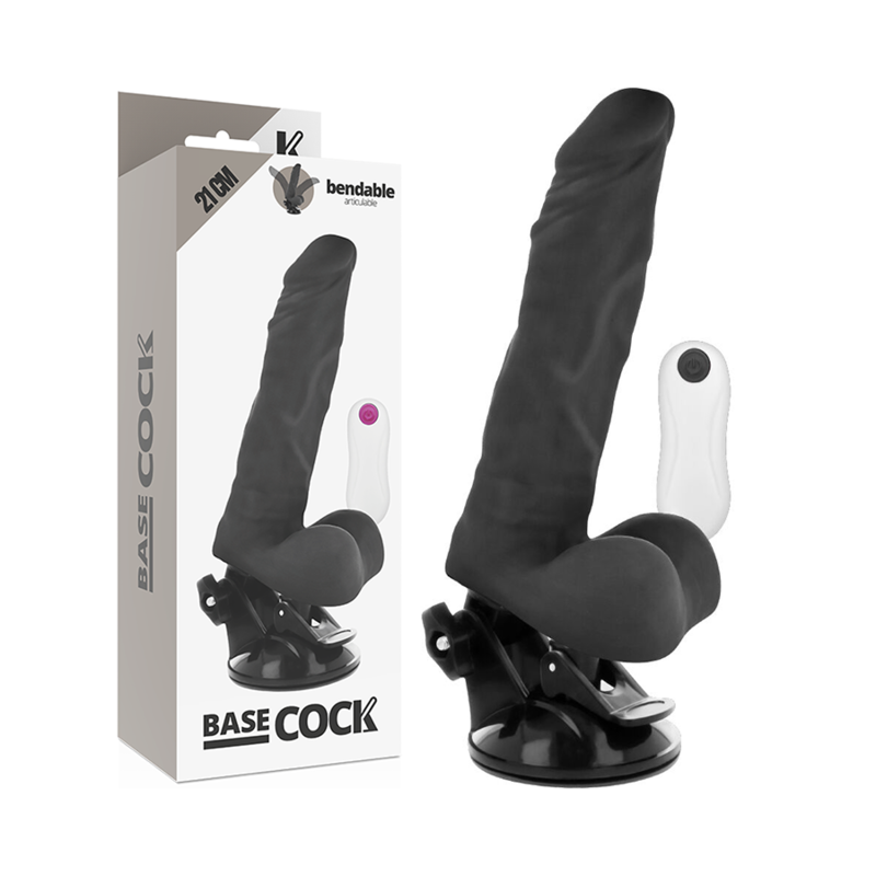 BASECOCK realistické ohebné dildo s ovladačem 21 cm