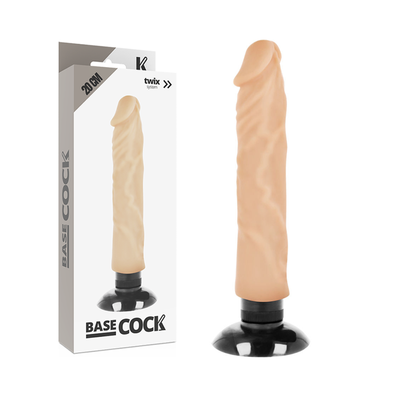 Realistický vibrátor BASECOCK 20 cm s přísavkou