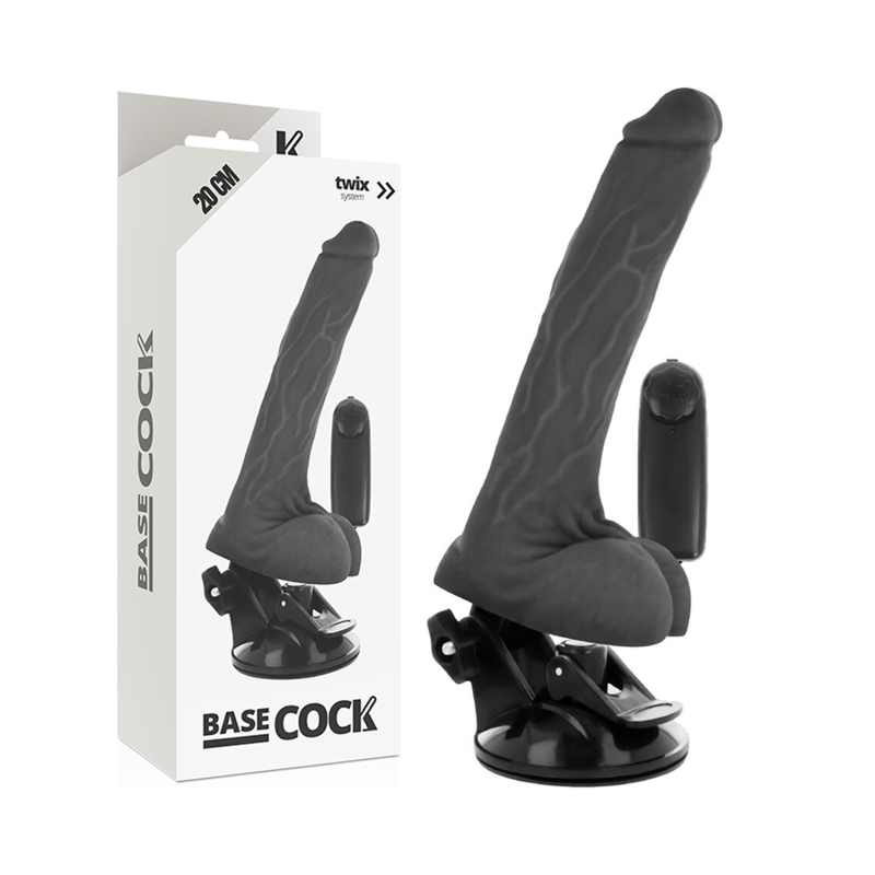 BASECOCK realistický vibrátor s varlaty 20 cm