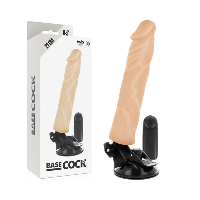 Realistický vibrátor BASECOCK s dálkovým ovládáním 21 cm