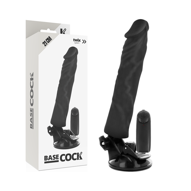 Realistický vibrátor BASECOCK s dálkovým ovládáním 21 cm