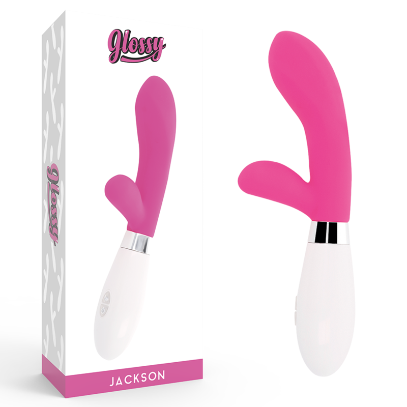 Silikonový rabbit vibrátor Glossy Jackson růžový