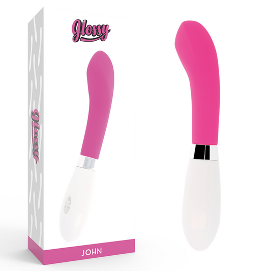 GLOSSY JOHN vibrační vibrátor růžový 12 cm