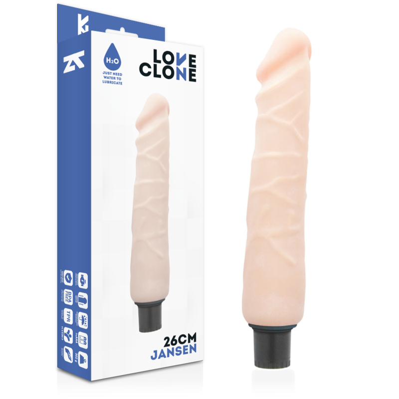 Vibrátor LOVECLONE JANSEN se samolubrikací 26 cm