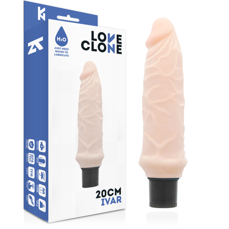 Vibrátor LOVECLONE IVAR se samolubrikací 20 cm