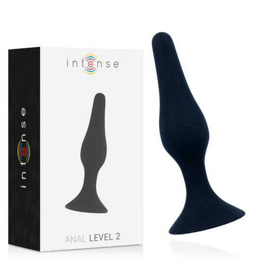 Anální dildo INTENSE Level 2 černé (11,5 cm)