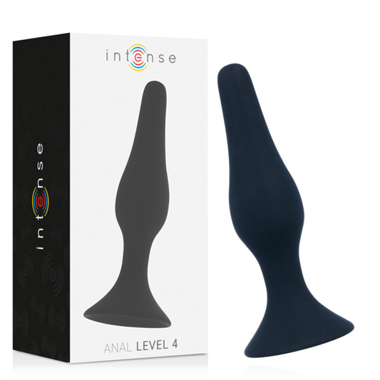 Anální kolík INTENSE Anal Level 4 černý (15,5 cm)