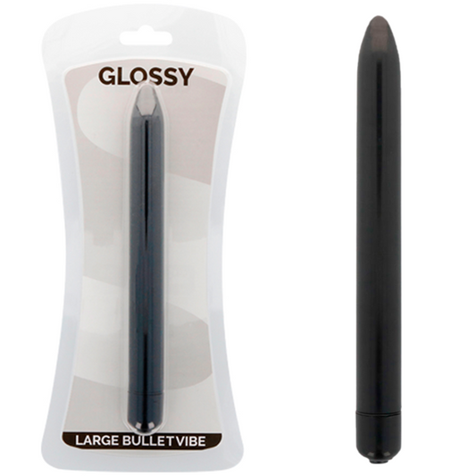 Vibrátor Glossy Slim černý, vodotěsný, 1 rychlost