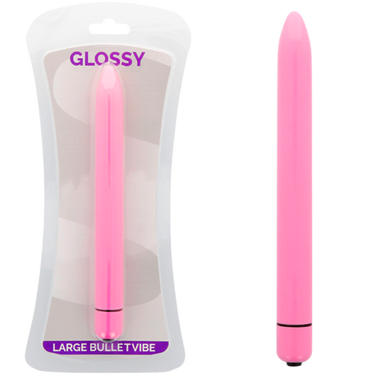 Diskrétní vibrační stimulátor Glossy Slim Deep Rose