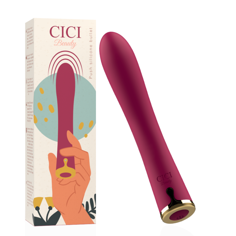 Silikonový vibrátor Cici Beauty Premium Push Bullet