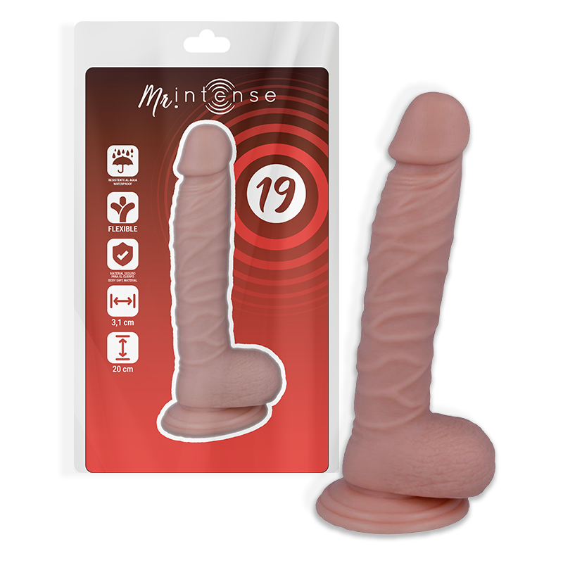 Realistický dildo Mr. Intense 20 cm s přísavkou