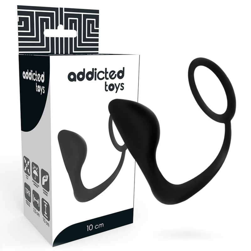 Anální kolík s prstencem na penis Addicted Toys