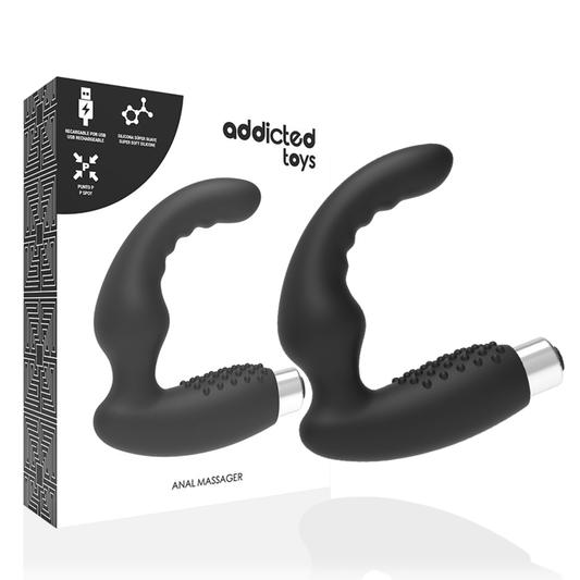 Prostatický vibrátor ADDICTED TOYS, 11 cm, nabíjecí