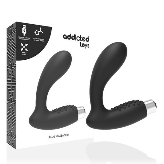 ADDICTED TOYS Prostatický vibrátor dobíjecí model 5 černý