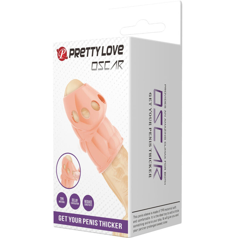 Návlek na penis PRETTY LOVE OSCAR NATURAL pro zesílení