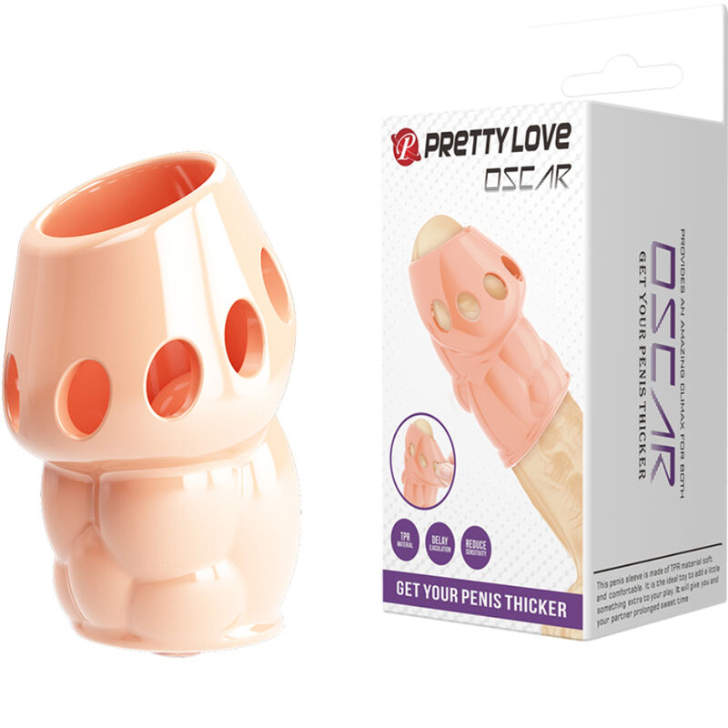 Návlek na penis PRETTY LOVE OSCAR NATURAL pro zesílení