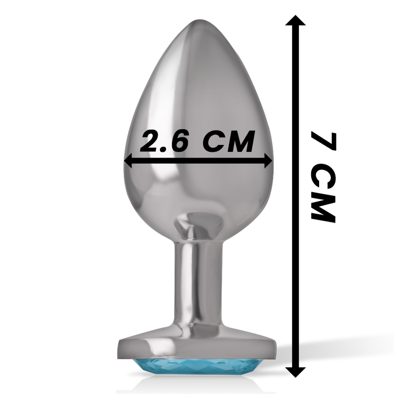 Anální kolík INTENSE s modrým krystalem, velikost S