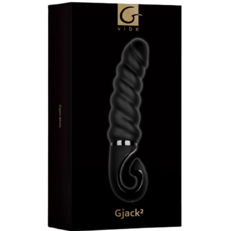 G-JACK 2 vibrační dildo černé - G-VIBE (22 cm)