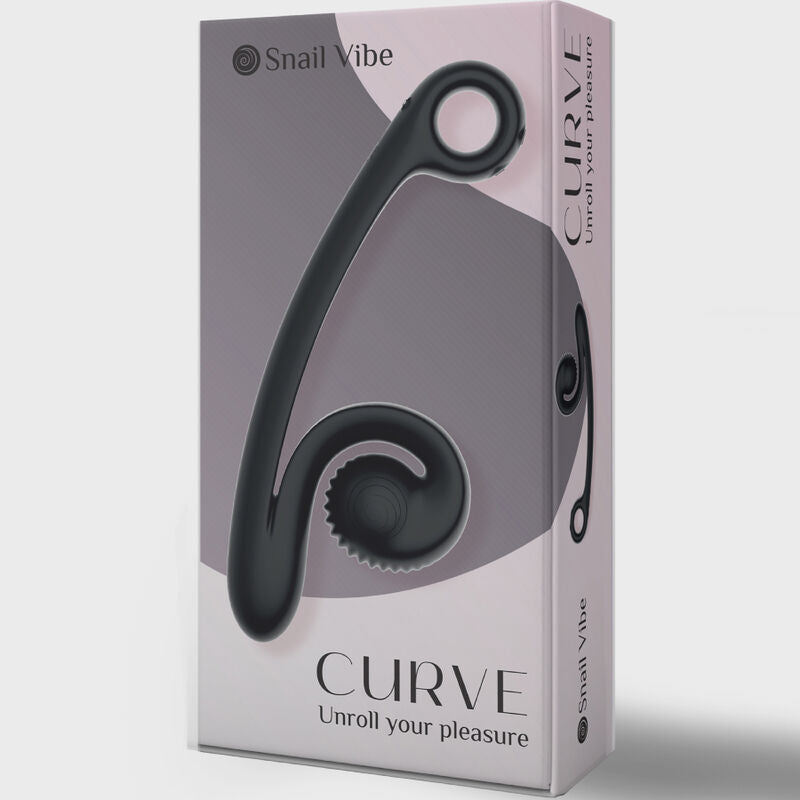 Snail Vibe Curve černý vibrátor s dvojitou stimulací