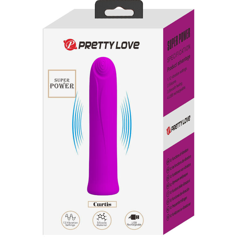 Vibrační mini vibrátor PRETTY LOVE CURTIS 12 režimů