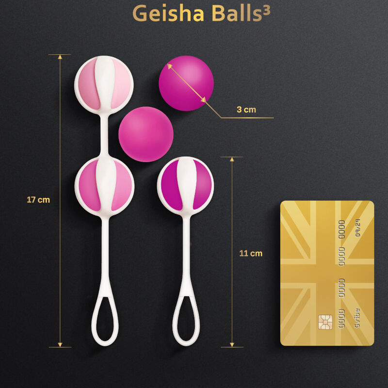 Sada 5 vaginálních kuliček G-VIBE Geisha Balls růžové