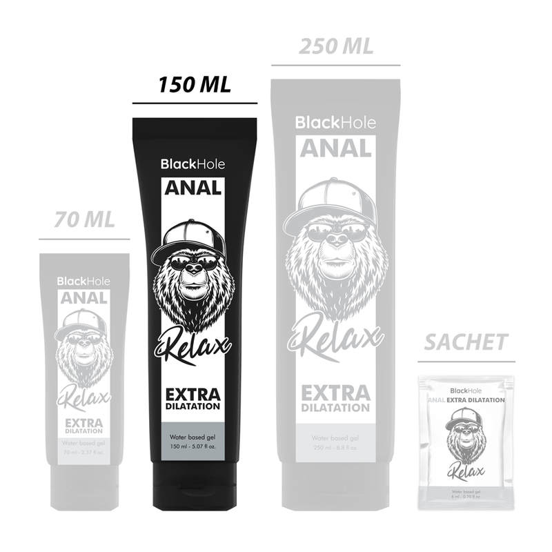 Anální lubrikační gel Black Hole vodní báze 150 ml