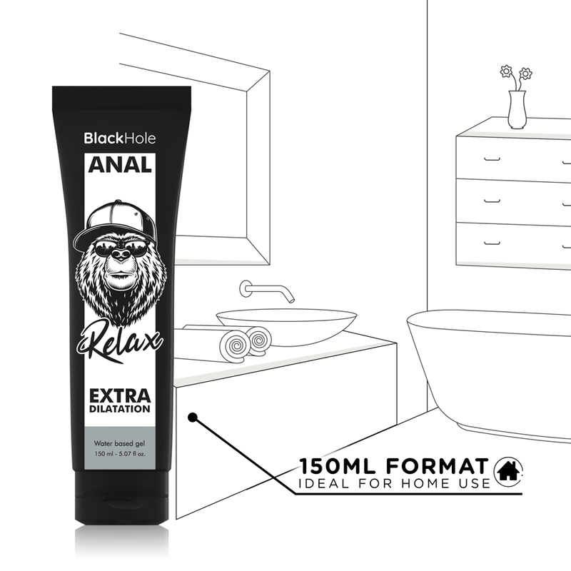 Anální lubrikační gel Black Hole vodní báze 150 ml