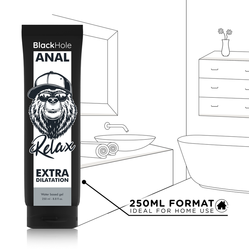 Black Hole anální lubrikační gel 250 ml vodní báze