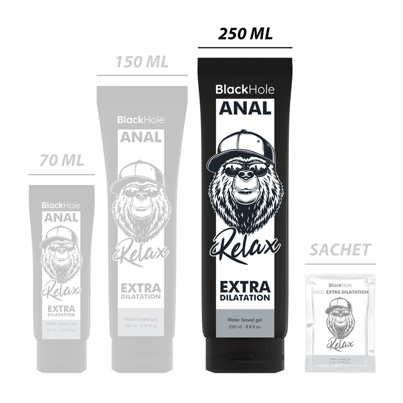 Black Hole anální lubrikační gel 250 ml vodní báze