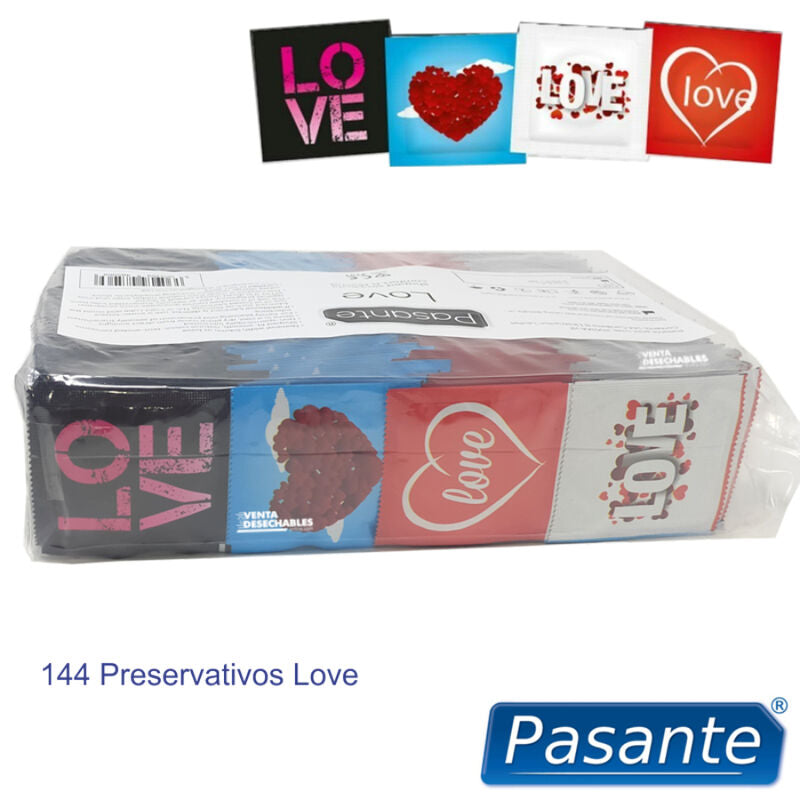 Pasante Love Bag - balení 144 kondomů se symboly lásky