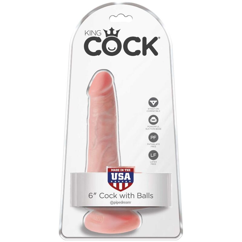 Realistické dildo King Cock 13,5 cm se šourkem světlé