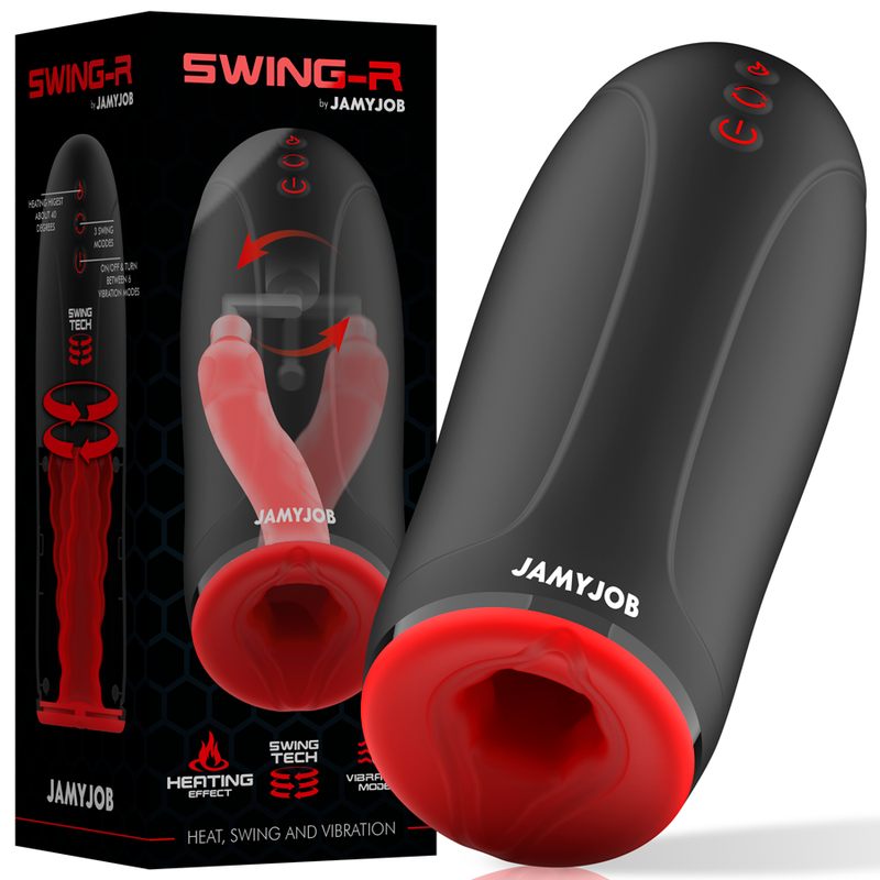 JAMYJOB SWING-R masturbátor s vyhříváním a vibrací