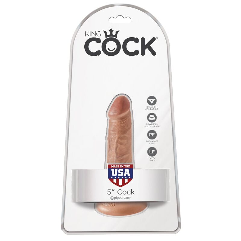 Realistické dildo King Cock 12 cm karamelové