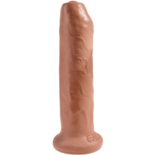 Realistický penis King Cock Uncut 17,8 cm karamelový