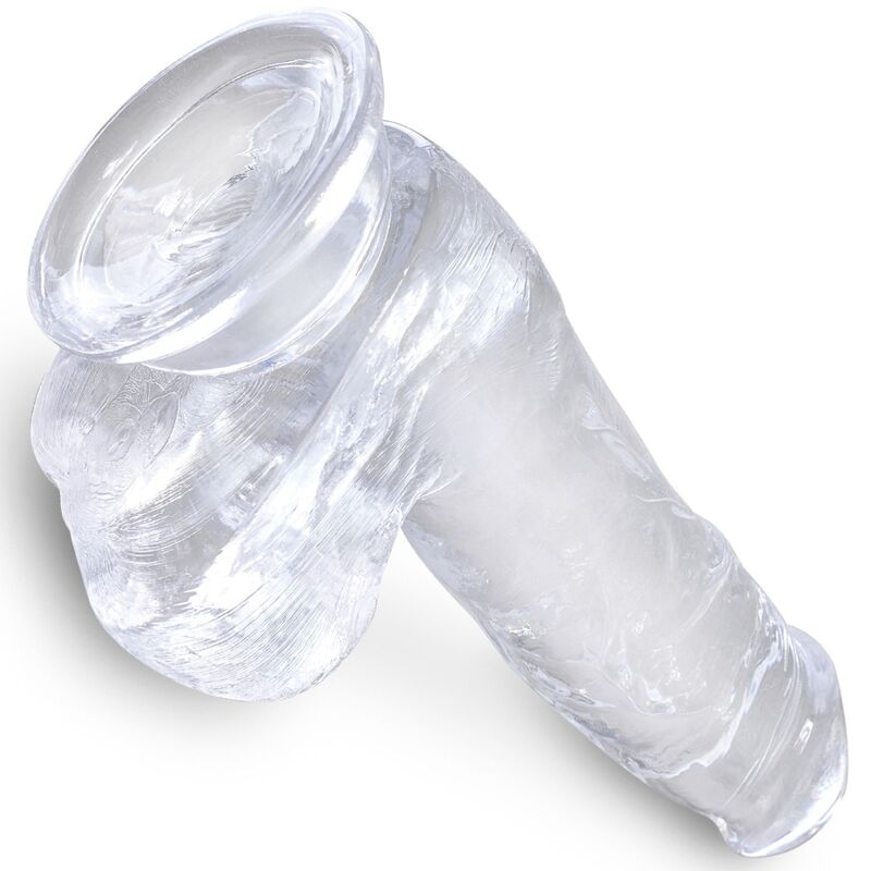 Realistický dildo King Cock Clear 13,5 cm průhledný