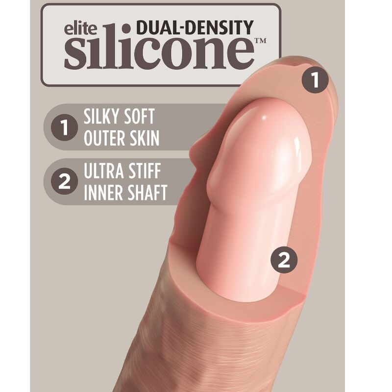 Silikonové dildo King Cock Elite 15,2 cm realistické