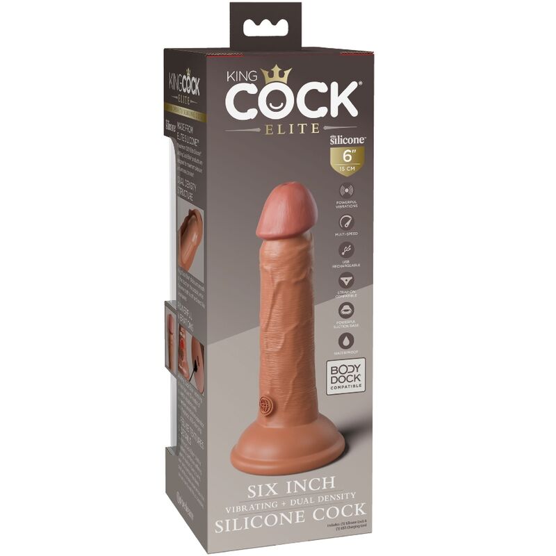 King Cock Elite silikonové realistické dildo 15,2 cm