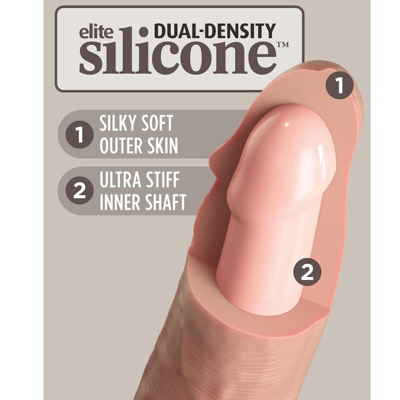 King Cock Elite realistické dildo vibrátor 17,8 cm