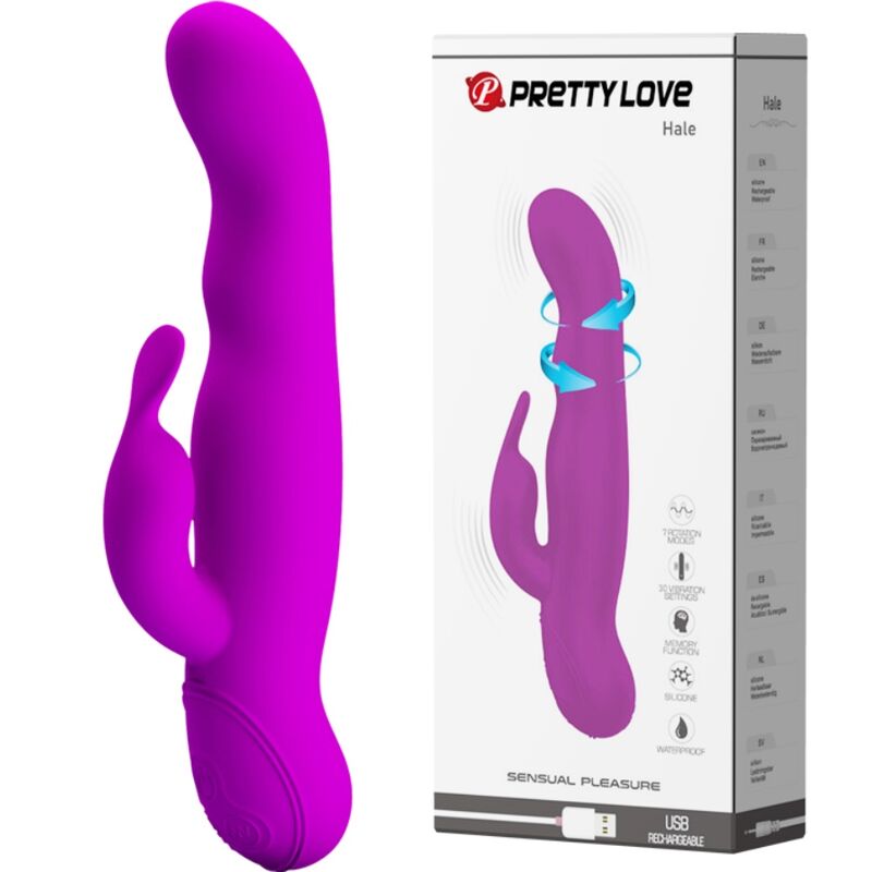 Rotační vibrátor Pretty Love Hale fialový 30 režimů