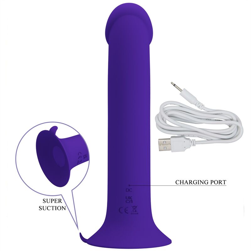 Vibrační dildo Murray Youth Pretty Love - nabíjecí, fialové