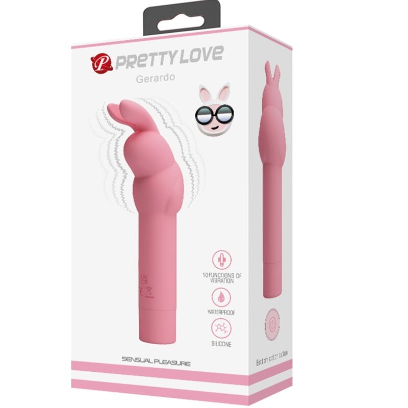 Vibrátor PRETTY LOVE PINK BUNNY 10 režimů silikonový