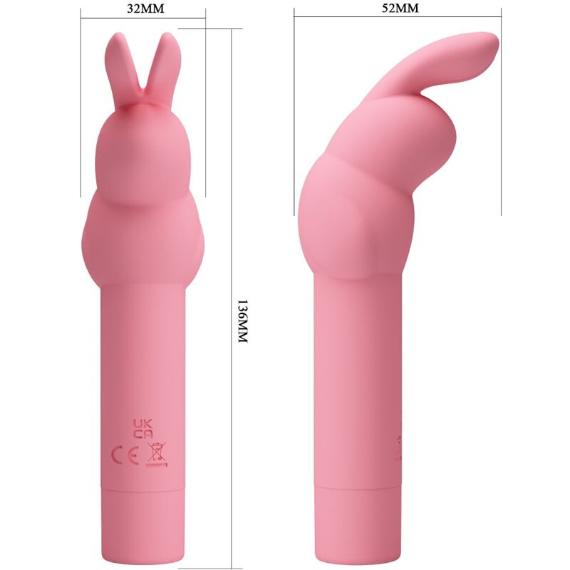 Vibrátor PRETTY LOVE PINK BUNNY 10 režimů silikonový