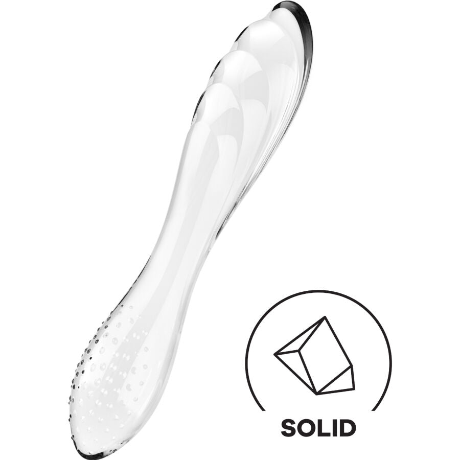 Skleněné dildo Satisfyer Dazzling Crystal 1 průhledné