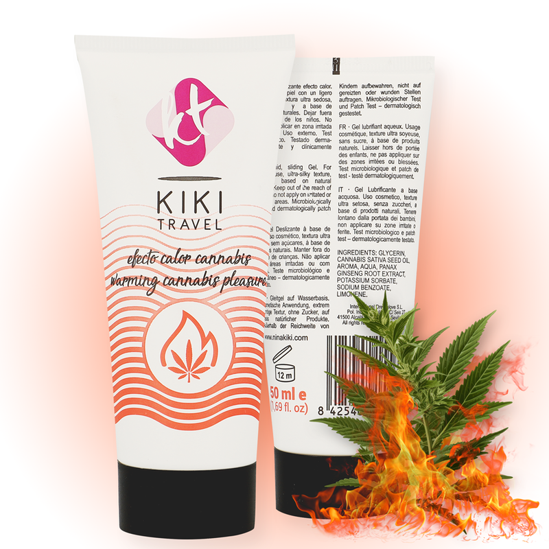 Lubrikační gel Kiki Travel Cannabis s hřejivým efektem 50 ml